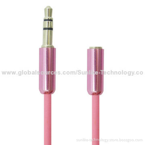 Audio Extension Cable with Aluminum Shell, Ultra Soft, 3.5mm Mini Jack, 3.5SP Male-Female